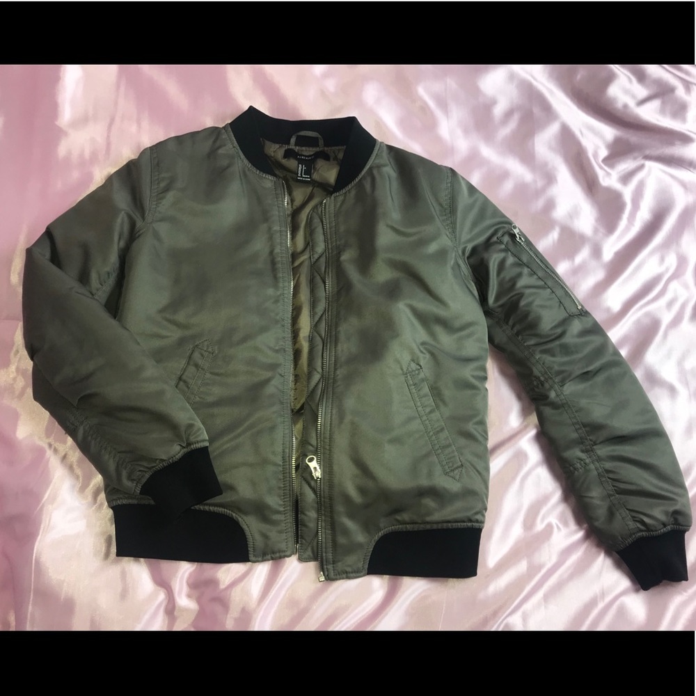 Grey Bomber Jacket